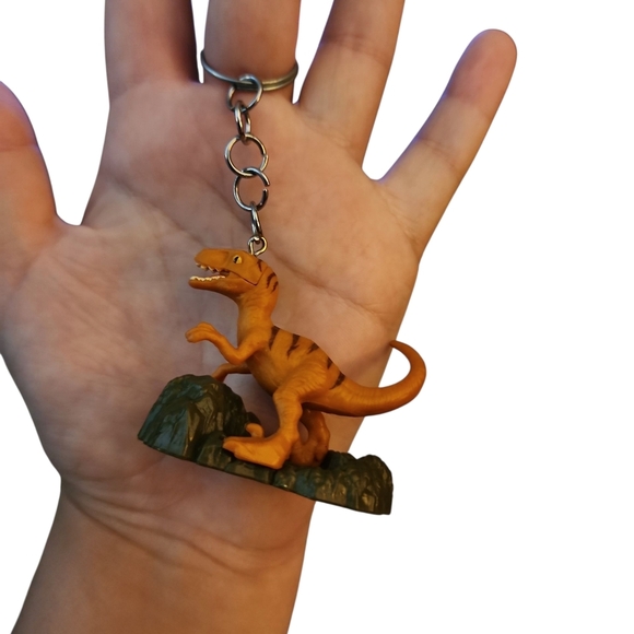 Dinosaur Keychain for Reptile Lovers - Orange - Picture 1 of 2